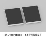 two black blank 3d rendering... | Shutterstock . vector #664950817