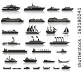 Set Of Ships And Boats