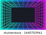 vaporwave retro futuristic... | Shutterstock .eps vector #1640703961