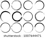 grunge vector circles. brush... | Shutterstock .eps vector #1007644471