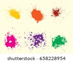 vector paint splatters.colorful ... | Shutterstock .eps vector #658228954