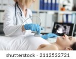 Doctor doing ultrasound...
