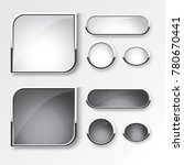 black and white button set the... | Shutterstock .eps vector #780670441
