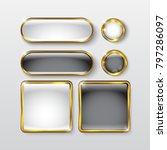 button set web glossy black gold | Shutterstock .eps vector #797286097