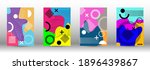 memphis background set covers.... | Shutterstock .eps vector #1896439867