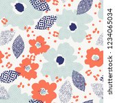 Seamless Pattern With Flowers...