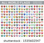 all world flags   vector set of ... | Shutterstock .eps vector #1535602547