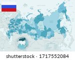 blue green detailed map of... | Shutterstock .eps vector #1717552084