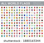 all world flags   vector set of ... | Shutterstock .eps vector #1880165344