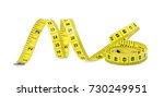 Yellow measuring tape isolated...