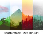 four seasons banners with... | Shutterstock .eps vector #206484634