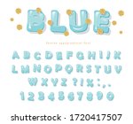 blue glossy font. abc letters... | Shutterstock .eps vector #1720417507