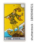 Small photo of Yala Province, Thailand 29 August 2020. illustrative editorial tarot cards, the fool.
