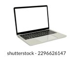 Small photo of Modern technology gadgets kit, responsive design presentation templates. Mockup Composed of laptop pc isolated on white background, copy space.