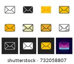 mail icon vector isolated | Shutterstock .eps vector #732058807