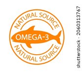 omega 3 natural source stamp.... | Shutterstock .eps vector #2060313767