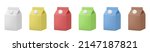 set of juice or milk cardboard... | Shutterstock .eps vector #2147187821