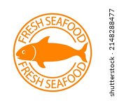 fresh seafood stamp. fish icon | Shutterstock .eps vector #2148288477