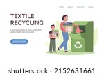 recycling clothes landing pages.... | Shutterstock .eps vector #2152631661