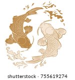 realistic detailed hand drawn... | Shutterstock .eps vector #755619274