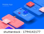 mobile application design.... | Shutterstock .eps vector #1794142177