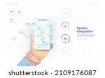 integration system. the hand... | Shutterstock .eps vector #2109176087