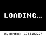 retro video game loading text... | Shutterstock .eps vector #1755183227