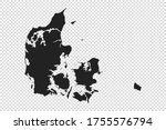 denmark map with gray tone on   ... | Shutterstock .eps vector #1755576794