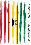 ghana flag with brush paint... | Shutterstock .eps vector #2157666517