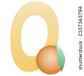 letter o and orange on a white... | Shutterstock .eps vector #2107363784