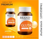 glutathione orange and third... | Shutterstock .eps vector #1395358961