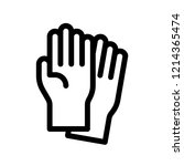 gloves icon vector illustration.... | Shutterstock .eps vector #1214365474