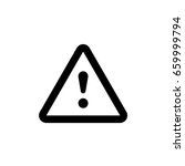 vector icon  danger warning icon | Shutterstock .eps vector #659999794