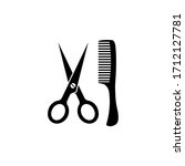Comb And Scissors Icon  Logo...