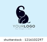 Simple Sitting Elephant Logo ...