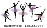 collection. silhouette of a... | Shutterstock .eps vector #1381663394