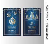 new year's banners  flyers for... | Shutterstock .eps vector #746127847