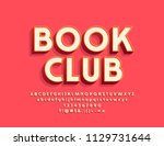 vector stylish emblem book club.... | Shutterstock .eps vector #1129731644