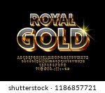 Vector Royal Gold Unique Font....