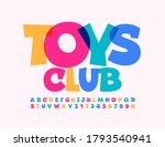 vector playful emblem toys club.... | Shutterstock .eps vector #1793540941