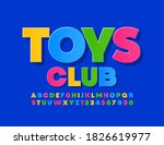 vector trendy sign toys club.... | Shutterstock .eps vector #1826619977