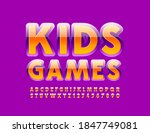 vector trendy logo kids games.... | Shutterstock .eps vector #1847749081