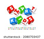 vector creative sign smart kids.... | Shutterstock .eps vector #2080703437
