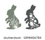  Floral Bunny Silhouette....