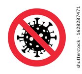 sign caution coronavirus. stop... | Shutterstock .eps vector #1628287471