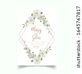 wedding invitation with floral... | Shutterstock .eps vector #1645767817