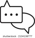 advice icon. speech or chat... | Shutterstock .eps vector #2134138777