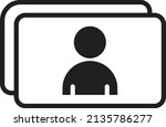 business card icon. information ... | Shutterstock .eps vector #2135786277
