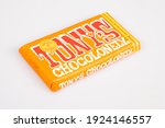 Small photo of Bordeaux , Aquitaine France - 02 20 2021 : tony's chocolonely bar with brand logo and text sign tonys