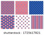 patriotic seamless patterns... | Shutterstock .eps vector #1725617821